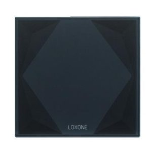 Loxone Touch Surface Taster in Anthrazit – stilvoller Glastaster zur flächenbündigen Integration für Smart Home Lösungen von Elektro Maschler