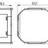 Technische Zeichnung des Loxone Nano Dimmer Air mit Abmessungen zur Installation und Planung