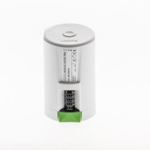 Kompakter Loxone Stellantrieb Tree zur präzisen Regelung von Heiz- und Kühlsystemen in Smart Home Installationen
