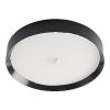 Moderne schwarze Loxone LED Deckenleuchte mit integriertem Präsenzmelder – ideal für smarte Lichtsteuerung von Elektro Maschler