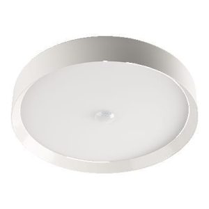 Moderne Deckenleuchte mit rundem, flachem Design und poliertem Metallrahmen – ideal für Wohn- und Geschäftsräume
