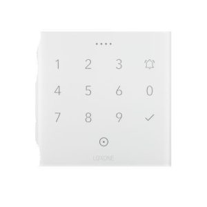 Loxone NFC Code Touch Generation 2 in Weiß – kapazitive Tastatur mit NFC-Funktion für intelligente Zutrittslösungen von Elektro Maschler
