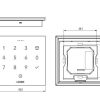 Technische Zeichnung des Loxone NFC Code Touch Gen. 2 in Weiß – Maße und Montageübersicht für Elektro Maschler Installationen