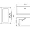Technische Zeichnung des Loxone Nano 2 Relay Tree – kompakter Relais-Aktor für Unterputzdosen im Loxone Smart Home