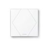 Eleganter Loxone Touch Pure Taster in Weiß mit klarer Linienführung – zur Steuerung von Licht, Beschattung und Musik in Smart Homes und Gewerbeobjekten