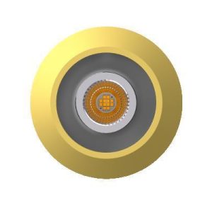 Exklusiver Loxone LED Spot RGBW Tree in der Vienna Edition mit goldenem Finish – edle Lichtlösung für stilvolle Smart Homes, installiert von Elektro Maschler