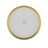 Moderne Deckenleuchte mit flachem Design, weißem Diffusor und elegantem goldfarbenem Rahmen – stilvolle Beleuchtung für Wohnbereiche