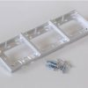 Weißer Aluminium-Einbaurahmen für Loxone Intercom Module – inkl. Dübel und Schrauben zur sicheren Wandmontage