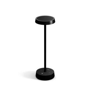 Elegante schwarze Loxone LED-Stehleuchte mit modernem Design, erhältlich bei Elektro Maschler
