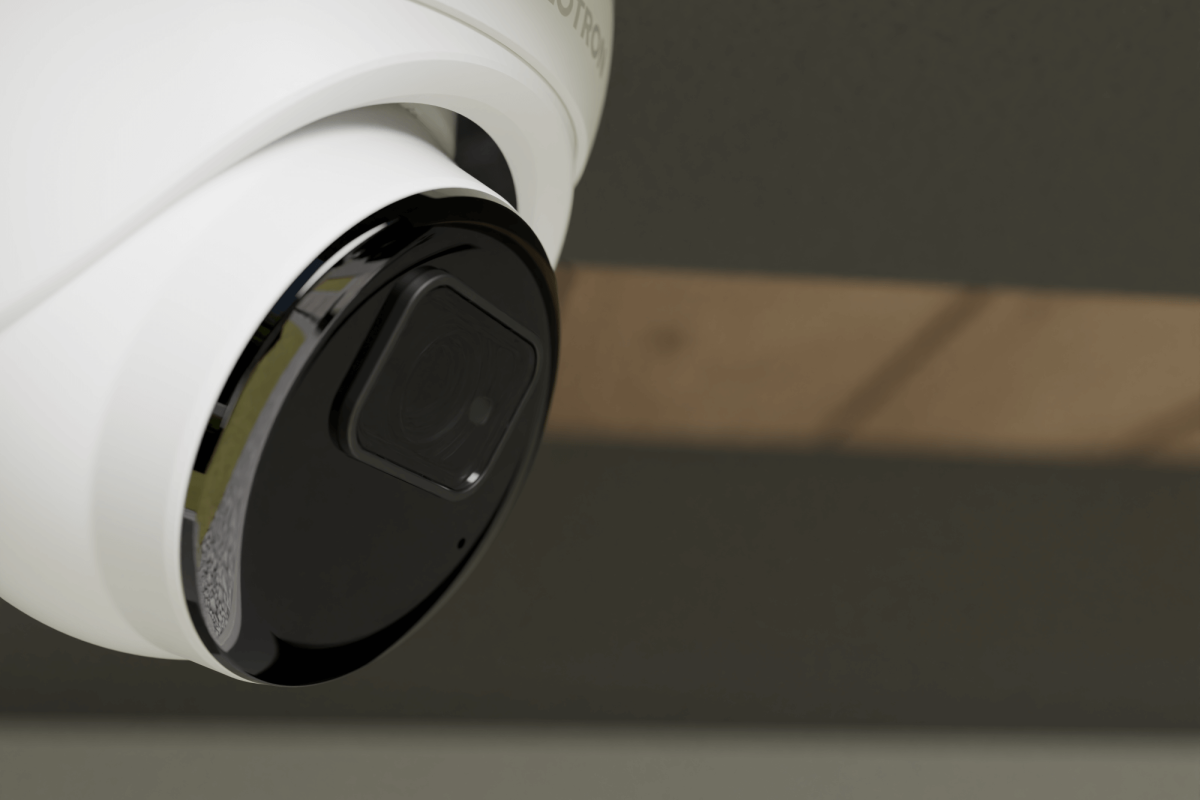 Deckenmontierte Sicherheitskamera JI-113C im Dome-Design – unauffällige Videoüberwachung für Innenbereiche, kompatibel mit Loxone-Systemen und installiert durch Elektro Maschler